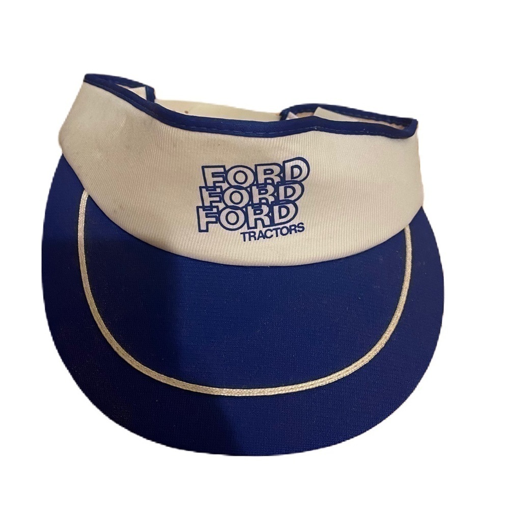 Vintage Ford Ford Ford Tractors Visor Cap Blue White Snap Back 80s 90s